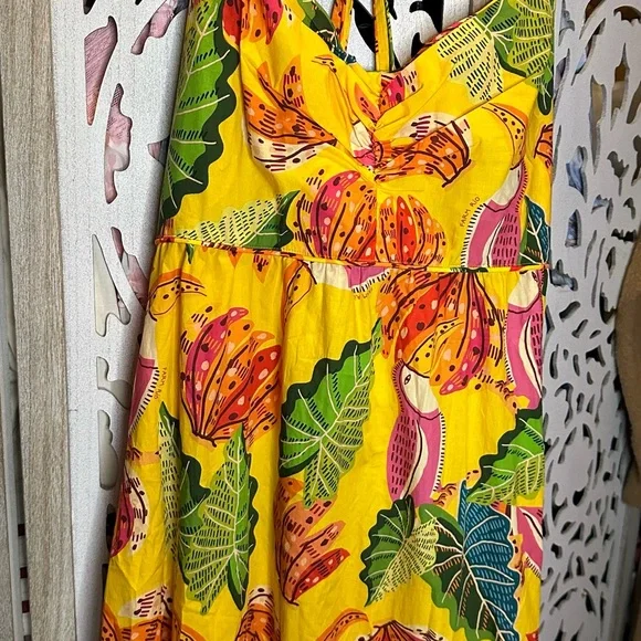 Farm Rio Yellow Beaks & Bananas Maxi Dress - Picture 6 of 7